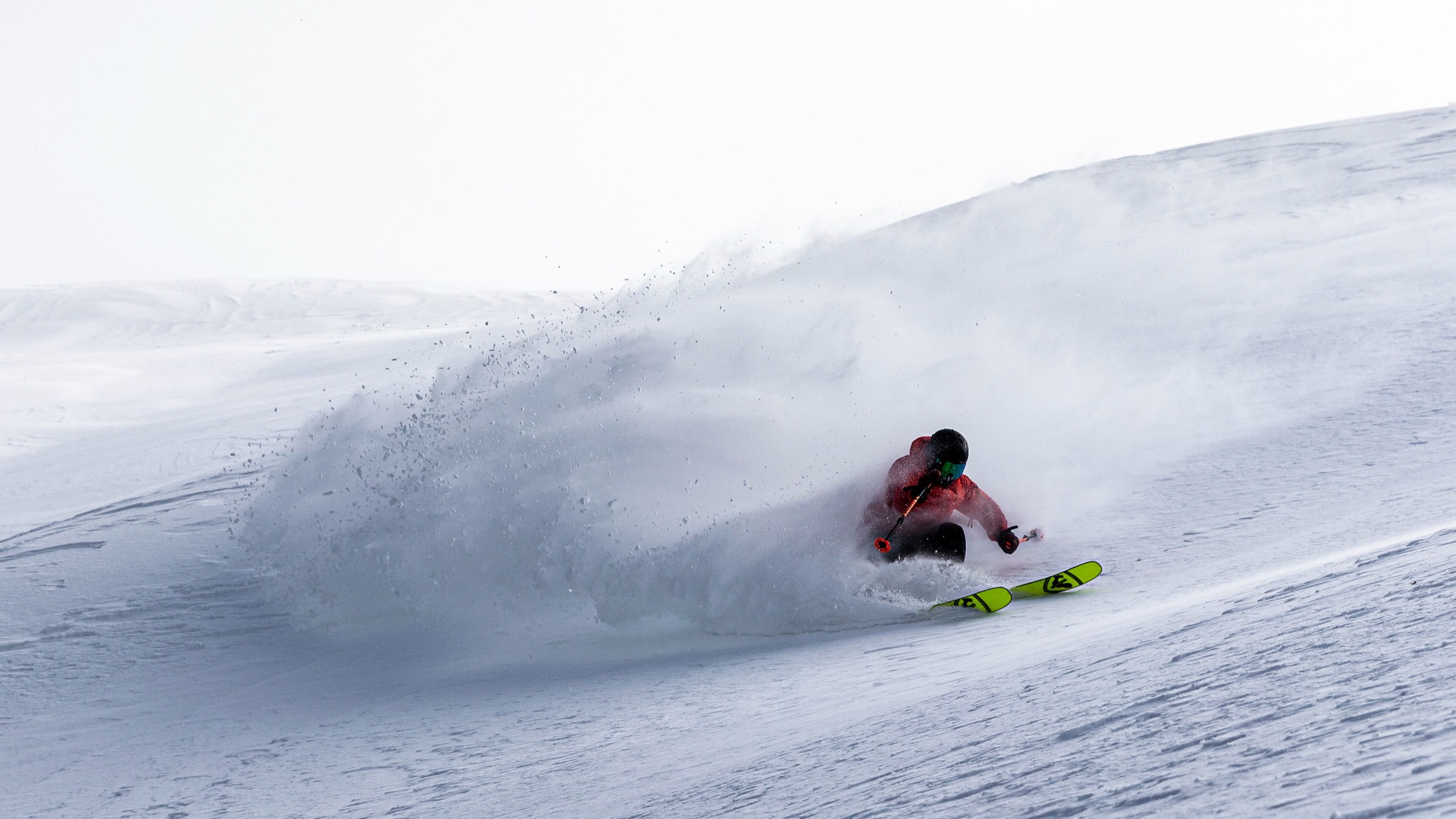 Skier throwing powder at Mount Hotham